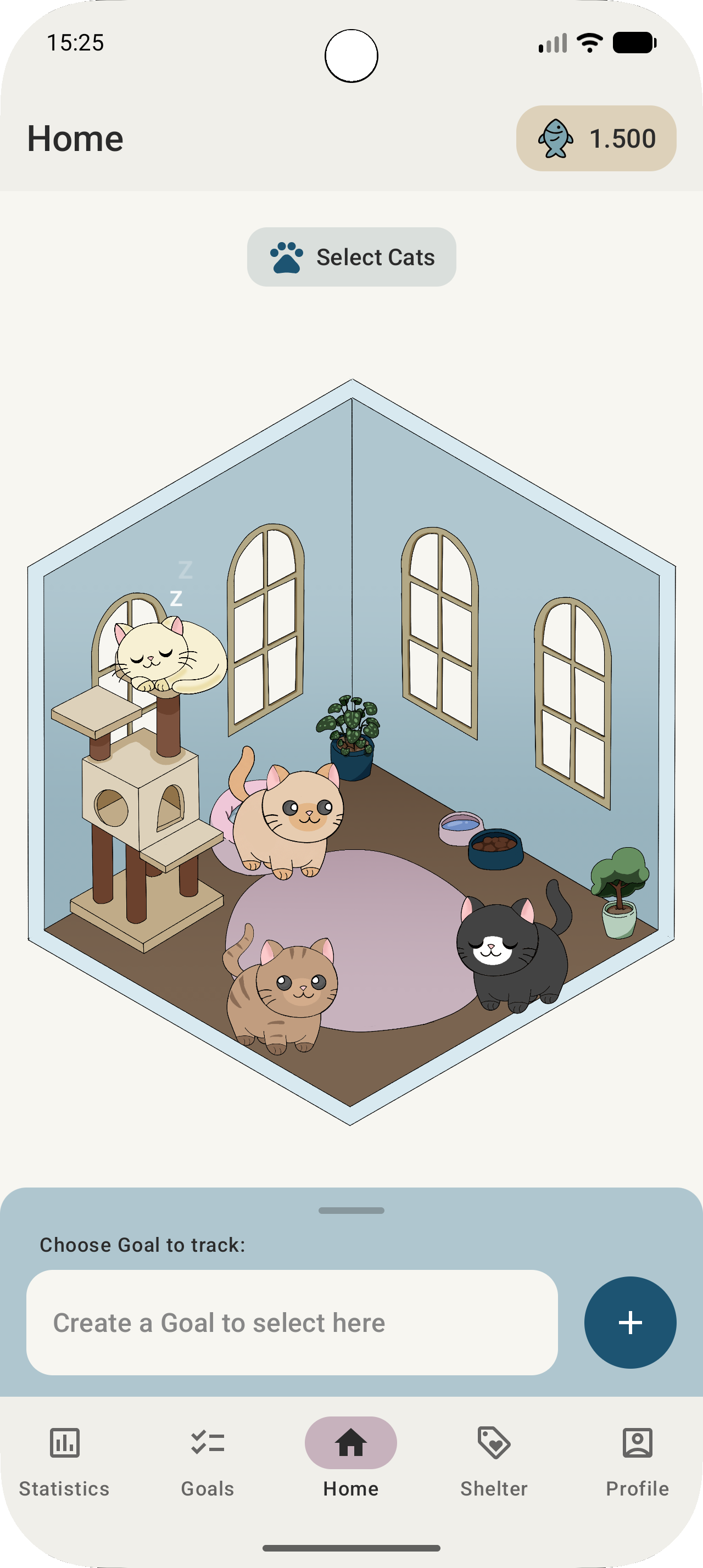 Purrsistence Home Screen